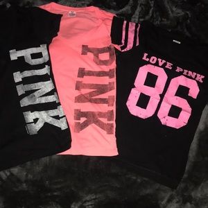 Victoria’s Secret Pink Set of 3 T-Shirts
